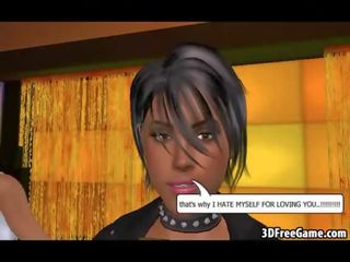 Silmapaistev 3d babes on interacting sisse mõned dokumenteeritud gameplay