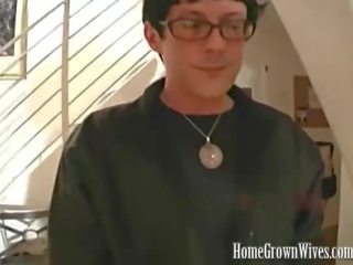 Charles bangs alluring brunet jelep brooke very hard
