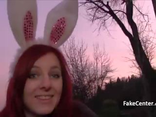 Dude nailed redhead beauty in public