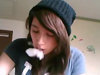 Webkamera miláček kouření bong & cigar.