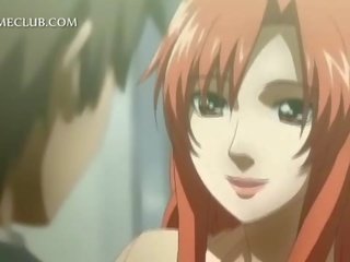 Slutty anime seductress seducing ýaşlar gyzlaň söýgülisi for 3 adam