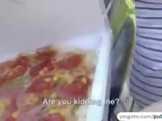Veřejné zkurvenej s pizza dodání mademoiselle