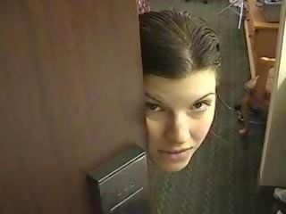 Amateur sucks prick immediately after shower