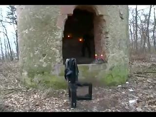 Desirable domina playthings nearby herself out of doors