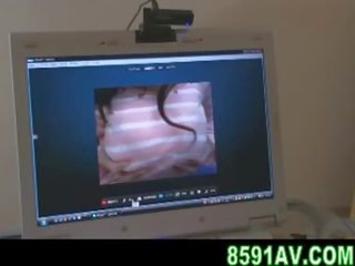 Mosaic: busty lady webcam clip