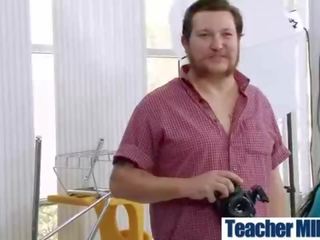 Attractive mësues (peta jensen) me i madh pagure dashuria e pisët film me student movie-24