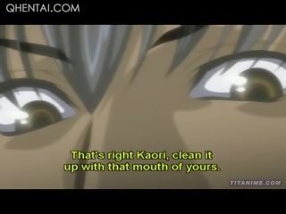 Enchanting hentai waitress licking and ngisep her clients phallus