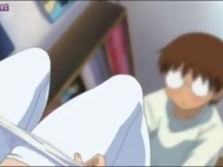 Attractive anime tilki showing her jugs
