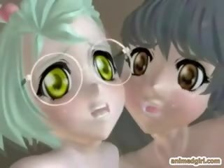 Tatlong-dimensiyonal hentai may bigboobs strapon mahirap pakikipagtalik at squirting c