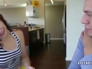 Chloe love and bf playing poker and fucked then creampied