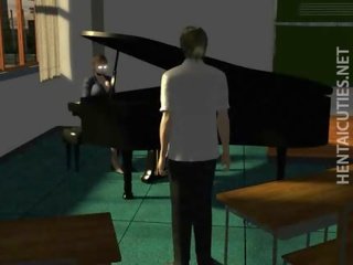 3d hentai tüdruksõber sisse prillidega lööma sperma