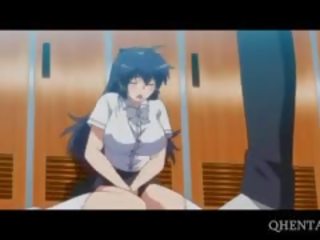 Hentai school adolescent hammered in locker room
