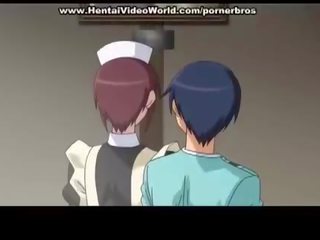 Dirty anime maid rides a hard johnson