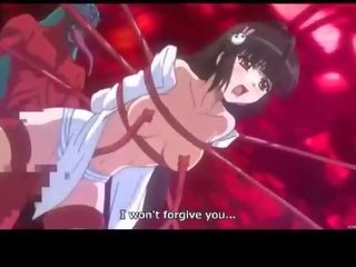 Innocent petite hentai damsel tentacle trapped