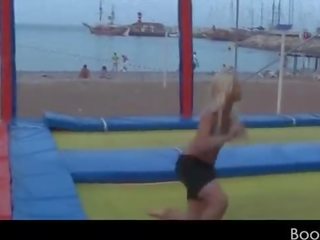 Sedusive başlangyç teenage girls having fun on holiday