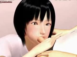 Shy Animated girlfriend Teasing Large johnson In Bath
