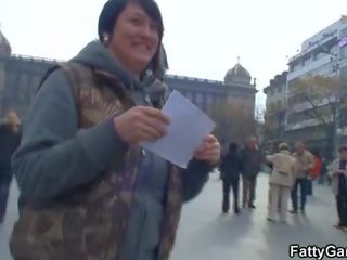 Glorious maščobnih picks up a turist in šiška mu