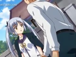Stunning Hentai School cookie Licking dick In Close-up