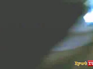 我的 褐发女郎 马来语 年轻 女士 得到 她的 湿 trench 钉