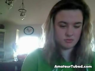 Schoolgirl on omegle paly with boobs and pussy