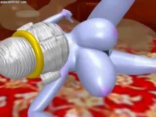 Big boobed anime dool gets pounded