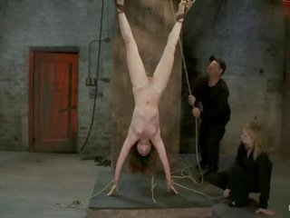 Sweetheart next door put upside down severely flogged made to cumon screen tying and real budak, dominasi, sadism, masochism play