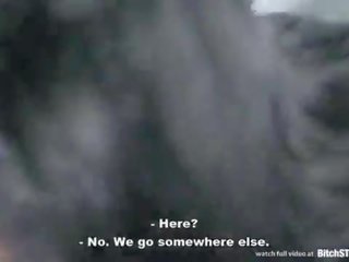 Street girl STOP - hard up Czech student chick fucked outdoor
