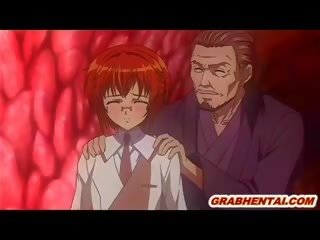 Roped Hentai Coeds Gets Squeezed Her Bigtits