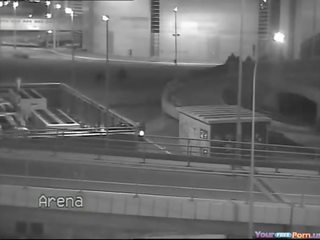 Çift qirje nga the freeway i kapuri në aparat fotografik