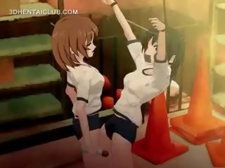 Tied Up Hentai adolescent Gets Cunt Vibed Hard