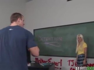 Student with bigtits and tattoos fucked hard in the klass