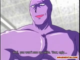 Flokëkuqe hentai i ri femër i kapuri dhe poked të gjithë vrimë nga tentacles c