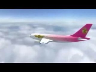 熱 到 trot 空氣 hostess 孩兒 他媽的 在 plane