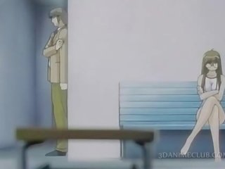 Anime damsel fantasizing about her mylaýym colleague