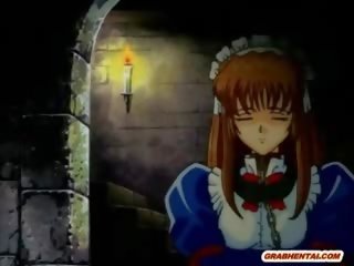 Chained Hentai Maid Self Masturbating In Front Of Her medic