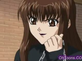 Evil Brunette makes The Hard Fuck While Chained Up