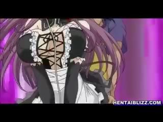 Chained Hentai Maid With Bigboobs Gets Fingered And