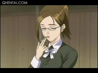 Fragile hentai school wings gets virgin bokongé hole smashed