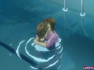 Hentai beauty Making Out In The Pool And Gets Fucked
