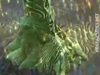 Hottie 3d anime beauty gets fucked by a monstr