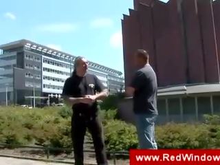 Real blondinka gollandiýaly streetwalker gets banged