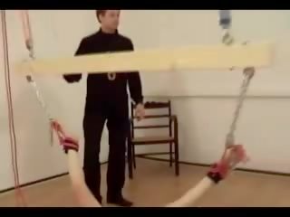 Adolescent in topeng tied sikil burungpun tortured with films fucked with candle whipped by murid wedok