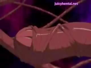 Hentai enchantress gets all holes pounded by tentacles