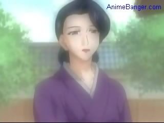 Big titty young lady sürmek on wibrator getting her asshole fucked ýüzüne dökülen and gyz in kimono on her knees giving bj for 2 adolescent