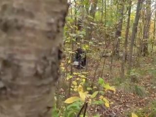 Crazy maniac was watching the teenager &excl; then he fucked her in the woods