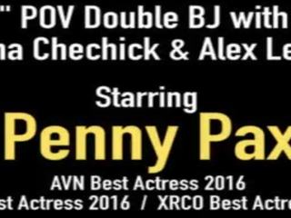 Gingerbush penny pax & adriana chechik eat cum!