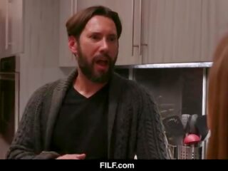 FILF - Big Breasted Step darling Loves Riding Step Dad