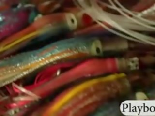Huge Tits Babes Frisky Fishing In Nude And Driving Tanks