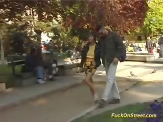 Amateur escort gets anal fuck in park