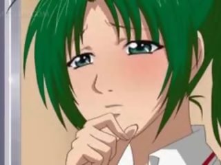 Krūtainas hentai maziņš rubs viņai kampiens kamēr nepieredzējošas manhood